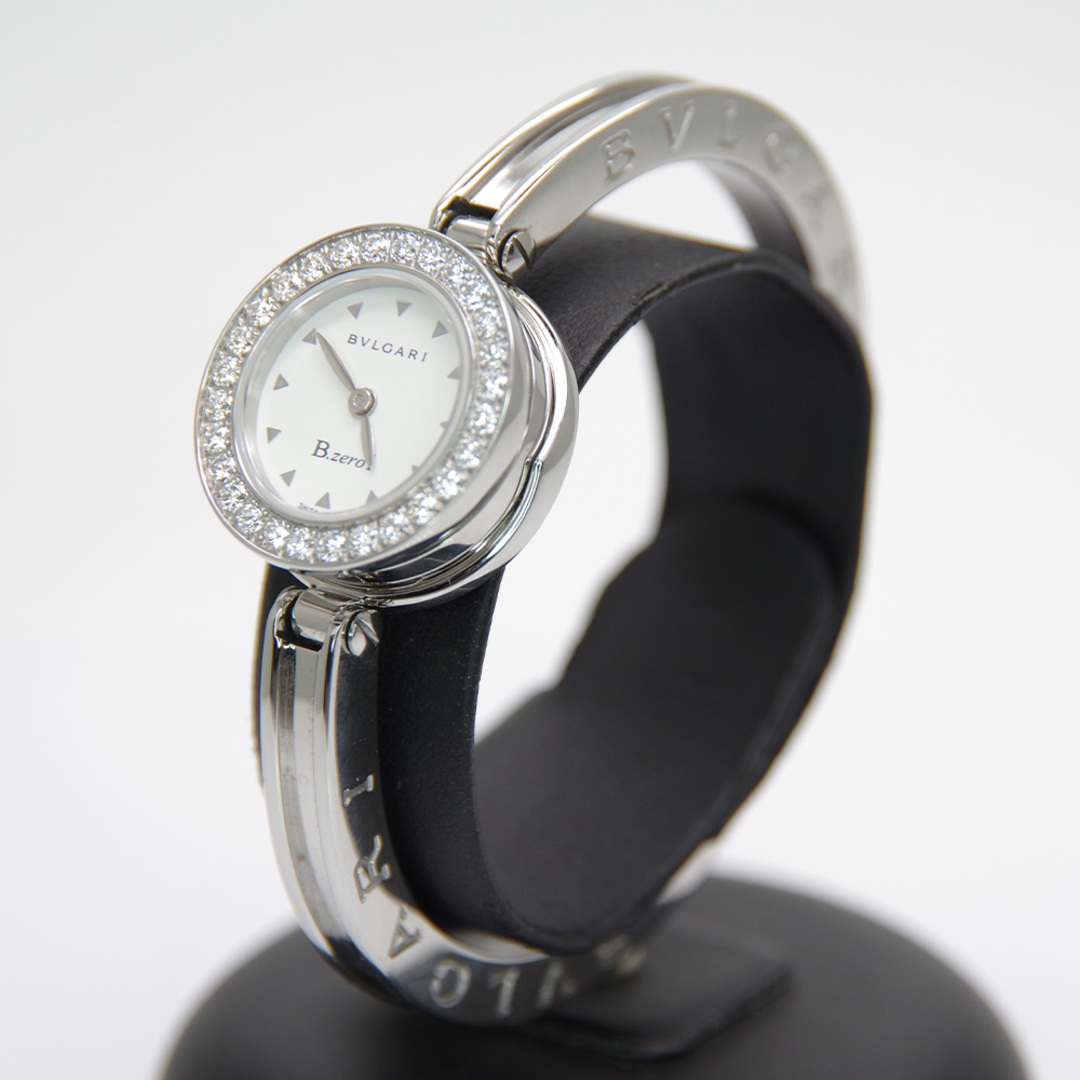 BVLGARI(ブルガリ)のBVLGARI 腕時計 B-zero1 ビーゼロワン ダイヤベゼル バングルウォッチ クオーツ ホワイト文字盤 BZ22S SS×ダイヤモンド レディースのファッション小物(腕時計)の商品写真