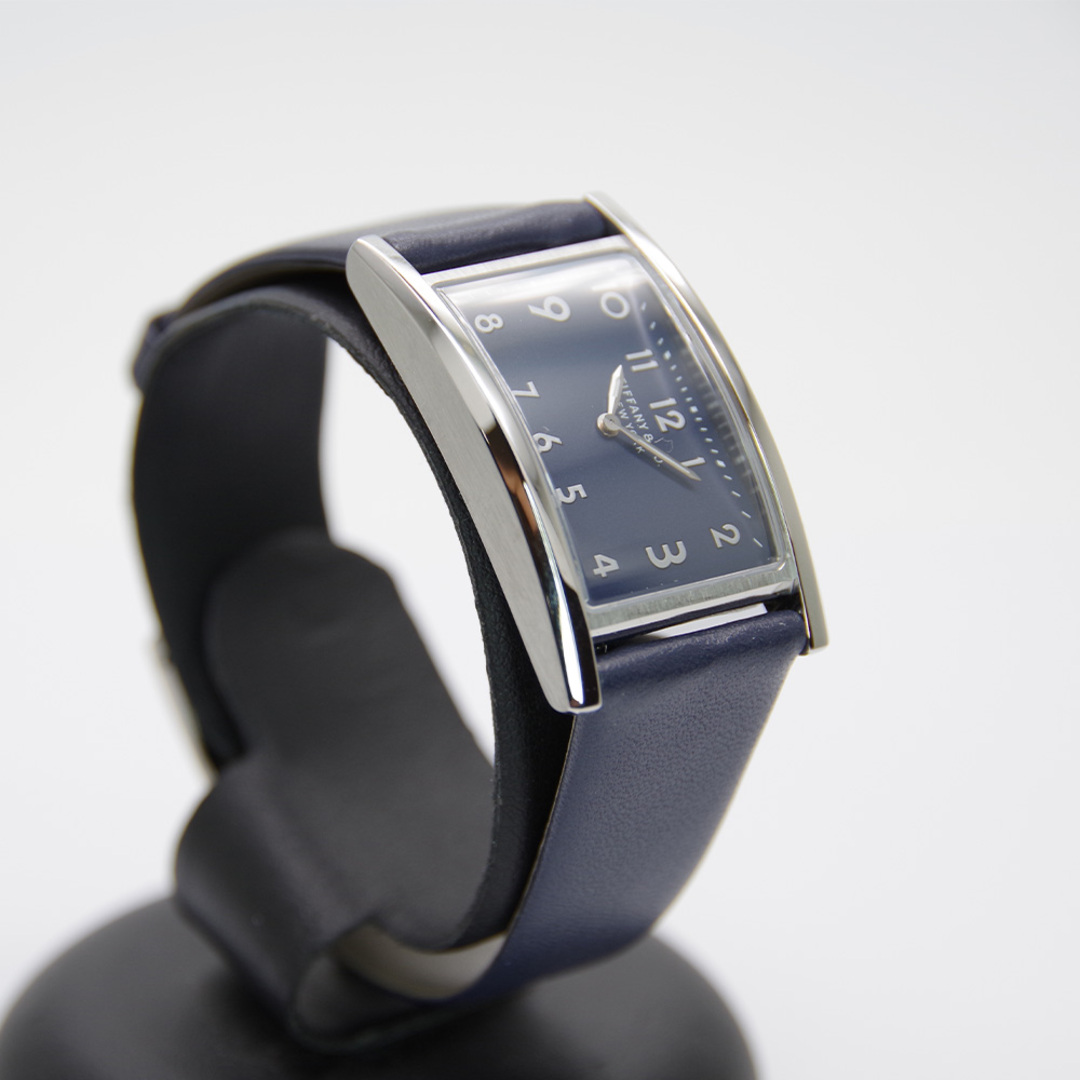 Tiffany & Co.(ティファニー)のTIFFANY&Co. 腕時計 イーストウエスト ミニ クオーツ ネイビー文字盤 SS×革 レディースのファッション小物(腕時計)の商品写真