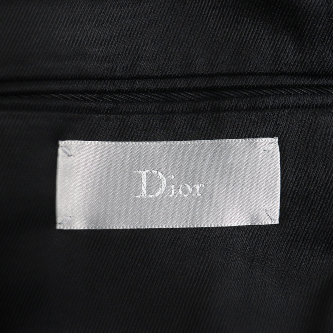 Dior(ディオール)の極美品 Dior HOMME ディオールオム 533C341A3430 ウール シルク ダブルチェスターコート ダークネイビー 46 イタリア製 正規品 メンズ メンズのジャケット/アウター(チェスターコート)の商品写真
