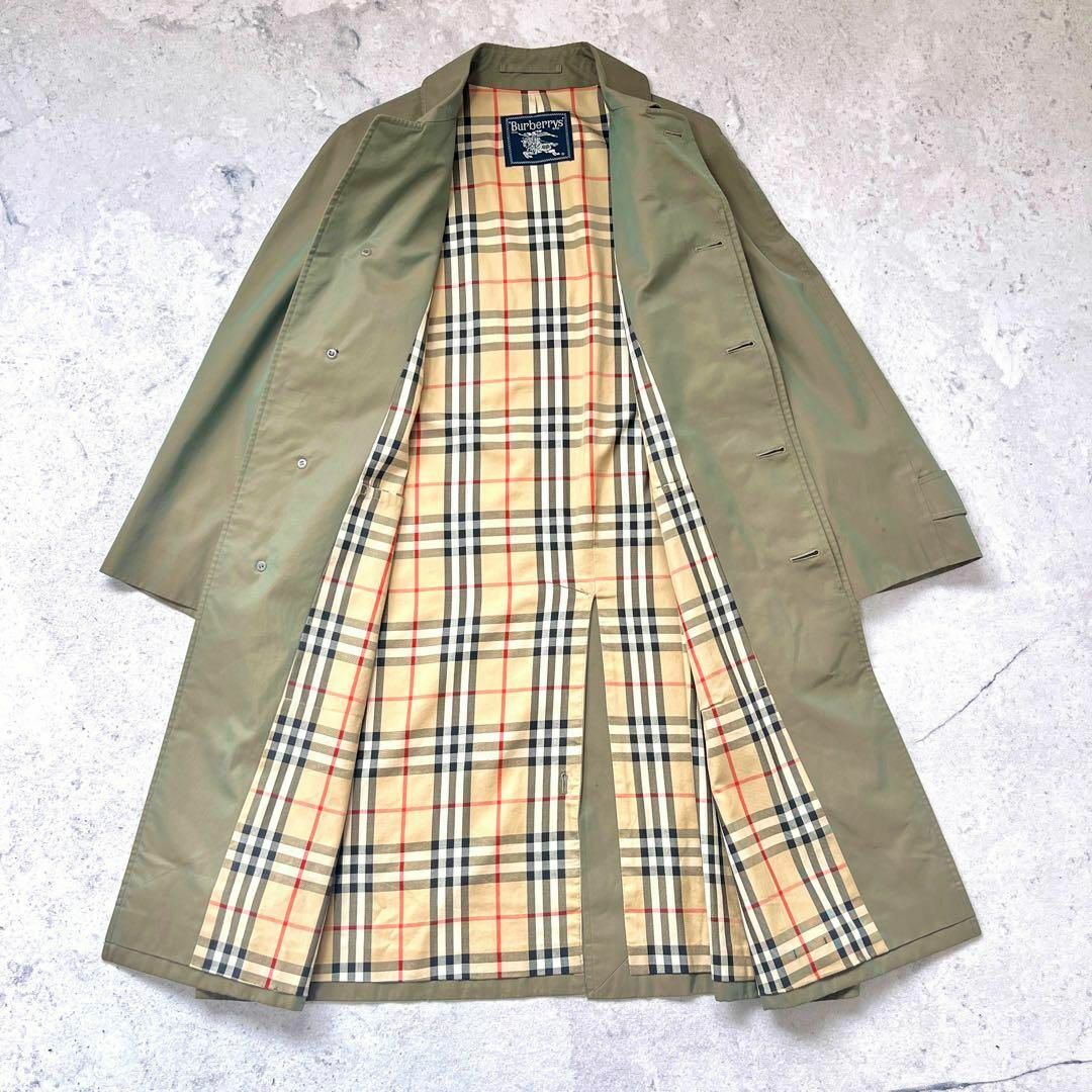 BURBERRY(バーバリー)の【90s バーバリー】ノバチェックライナー ステンカラー コート 緑玉虫色 その他のその他(その他)の商品写真