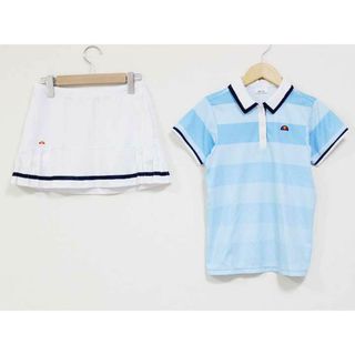 エレッセ(ellesse)の☆ellesse/エレッセ☆テニスウェア/セットアップ/スポーツ/半袖/ショート丈 ブルー×ホワイト/青×白 レディース S【中古】春夏 012032(ウェア)