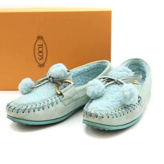 トッズ(TOD'S)のTOD’S トッズ CITY GOMMINO シティ ゴンミー二 ボアシューズ ブルー 36(その他)