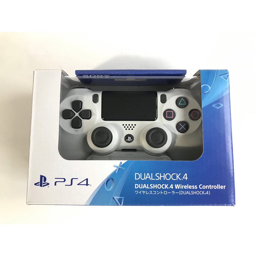 PlayStation4(プレイステーション4)のPS4 ワイヤレスコントローラー　デュアルショック 4　新品　純正品　ホワイト エンタメ/ホビーのゲームソフト/ゲーム機本体(その他)の商品写真