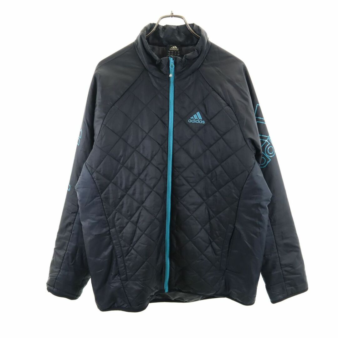 adidas(アディダス)のアディダス トレーニング 長袖 中綿ジャケット O ブラック系 adidas メンズ 古着 【240311】 スポーツ/アウトドアのトレーニング/エクササイズ(トレーニング用品)の商品写真