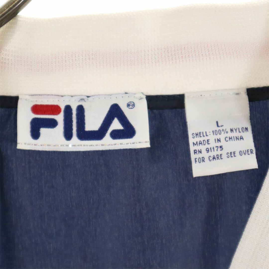 FILA(フィラ)のフィラ 90s オールド 長袖 プルオーバー ナイロンジャケット L ネイビー FILA メンズ 古着 【240311】 メンズのジャケット/アウター(ナイロンジャケット)の商品写真