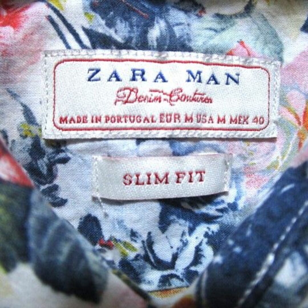 ZARA(ザラ)のザラマン　ZARA MAN　花柄総柄コットンシャツ　ポルトガル製 メンズのトップス(シャツ)の商品写真