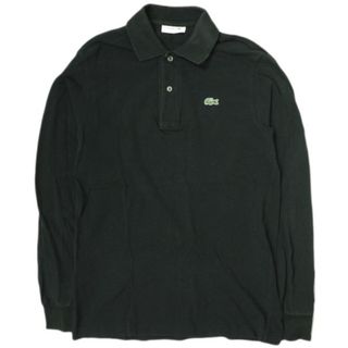 ラコステ(LACOSTE)のLACOSTE ラコステ 日本製 鹿の子ロングスリーブポロシャツ L1312A 3 ブラック 長袖 MADE IN JAPAN トップス【中古】【LACOSTE】(ポロシャツ)