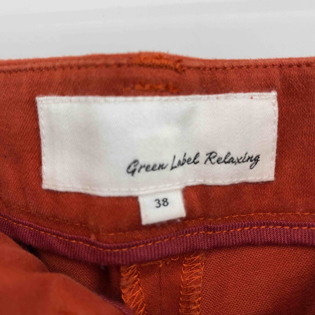 UNITED ARROWS green label relaxing(ユナイテッドアローズグリーンレーベルリラクシング)のgreen label relaxing グリーンレーベルリラクシング レディース カジュアルパンツ　スエード調　朱色 レディースのパンツ(カジュアルパンツ)の商品写真