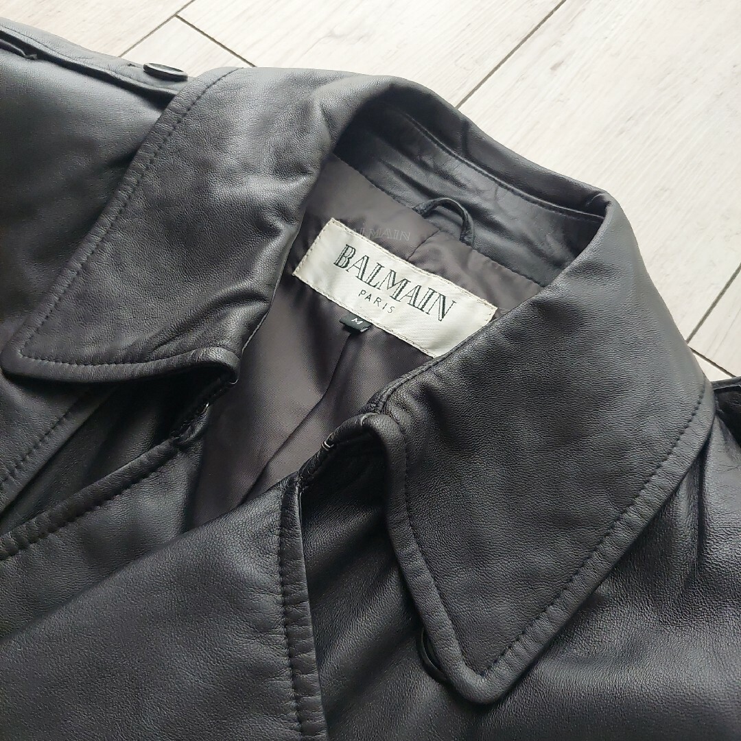 LANVIN(ランバン)のLANVIN　レザートレンチ メンズのジャケット/アウター(トレンチコート)の商品写真