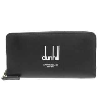 美品 ダンヒル レガシー レザー ブラック 黒 ラウンドファスナー長財布 財布 0079【中古】dunhill