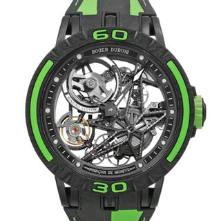 ロジェデュブイ(ROGER DUBUIS)のエクスカリバー スパイダー ピレリ ブラックDLC チタニウム Ref.DBEX0826 中古品 メンズ 腕時計(腕時計(アナログ))