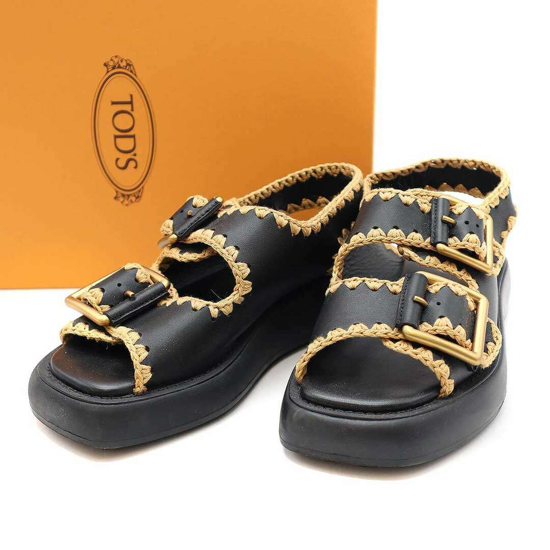 TOD'S(トッズ)のTOD’S トッズ 23SS レザープラットフォームサンダル ブラック 35 1/2 XXW11K0GS80MIDB999 レディースの靴/シューズ(サンダル)の商品写真