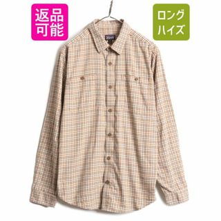 パタゴニア(patagonia)の15年製 パタゴニア ロングスリーブ オーガニック ピマ コットン シャツ メンズ M / PATGONIA 長袖シャツ チェック アウトドア ポケット付き(シャツ)