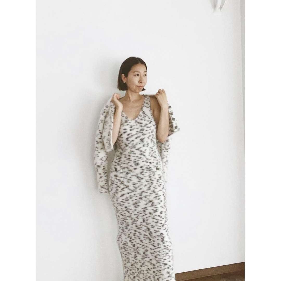 rosary.moon ダルメシアン バックオープン ニットワンピース