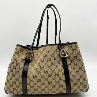 グッチ(Gucci)の美品✨グッチ　トートバッグ　GGツインズ　ダブルG　キャンバス　レザー　肩がけ(トートバッグ)