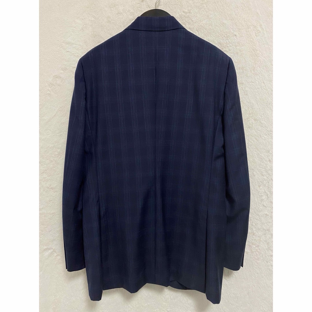 Ermenegildo Zegna(エルメネジルドゼニア)の【新品】春夏物 エルメネジルドゼニア生地 メンズ スーツ Y7 L 紺 チェック メンズのスーツ(セットアップ)の商品写真