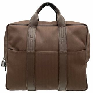 エルメス(Hermes)の【限定価格】HERMES エルメス トートバッグ アカプルコオディナトゥール ハンドバッグ ビジネスバッグ かばん 鞄 トワルシェブロン  レザー   ブラウン 茶 シルバー金具 メンズ【中古品】(トートバッグ)