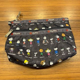 レスポートサック(LeSportsac)の新品 未使用 スヌーピー スヌーピーグッズ ポーチ スヌーピーポーチ ブラック(ポーチ)