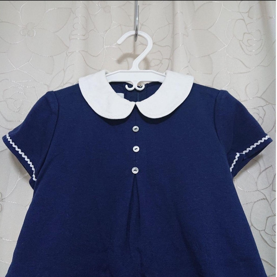 familiar(ファミリア)のファミリア familiar 白襟 ワンピース ネイビー 110㎝ キッズ/ベビー/マタニティのキッズ服女の子用(90cm~)(ワンピース)の商品写真