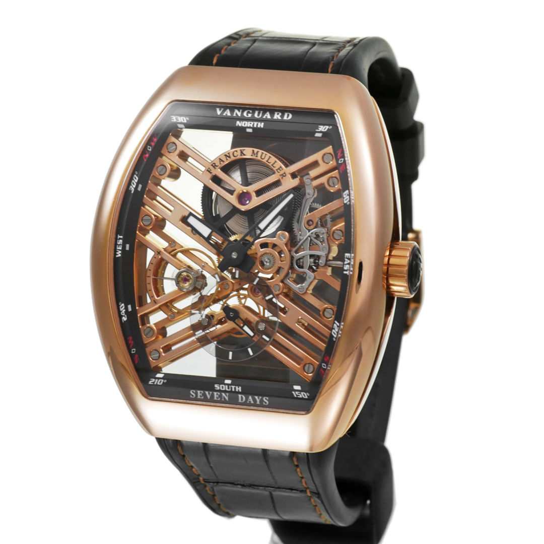 FRANCK MULLER(フランクミュラー)のヴァンガード 7DAYS パワーリザーブ スケルトン Ref.V45S6SQT5NNR 中古品 メンズ 腕時計 メンズの時計(腕時計(アナログ))の商品写真