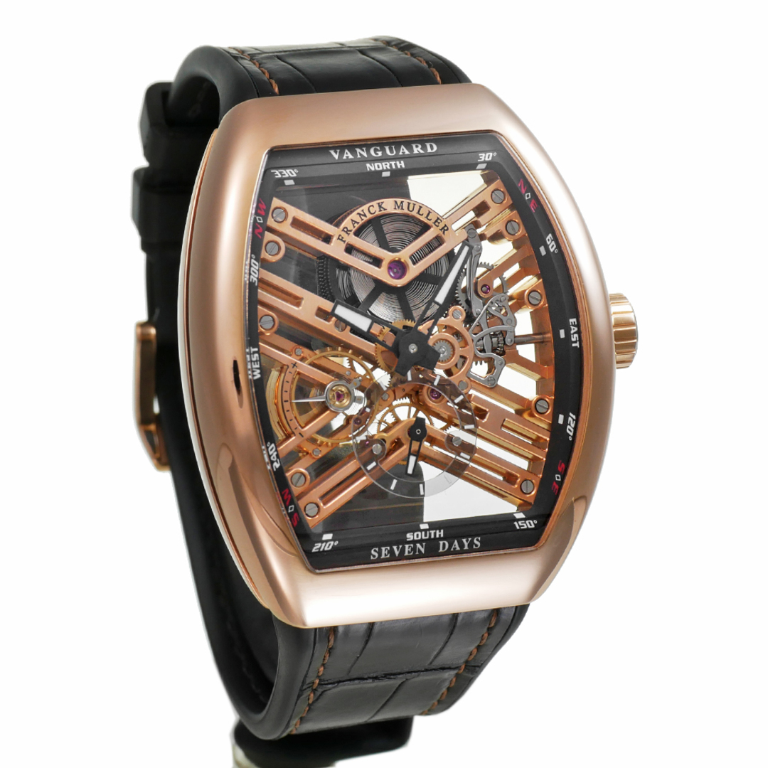 FRANCK MULLER(フランクミュラー)のヴァンガード 7DAYS パワーリザーブ スケルトン Ref.V45S6SQT5NNR 中古品 メンズ 腕時計 メンズの時計(腕時計(アナログ))の商品写真