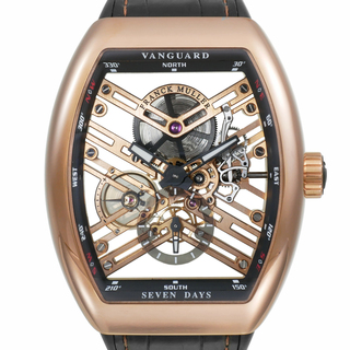 フランクミュラー(FRANCK MULLER)のヴァンガード 7DAYS パワーリザーブ スケルトン Ref.V45S6SQT5NNR 中古品 メンズ 腕時計(腕時計(アナログ))