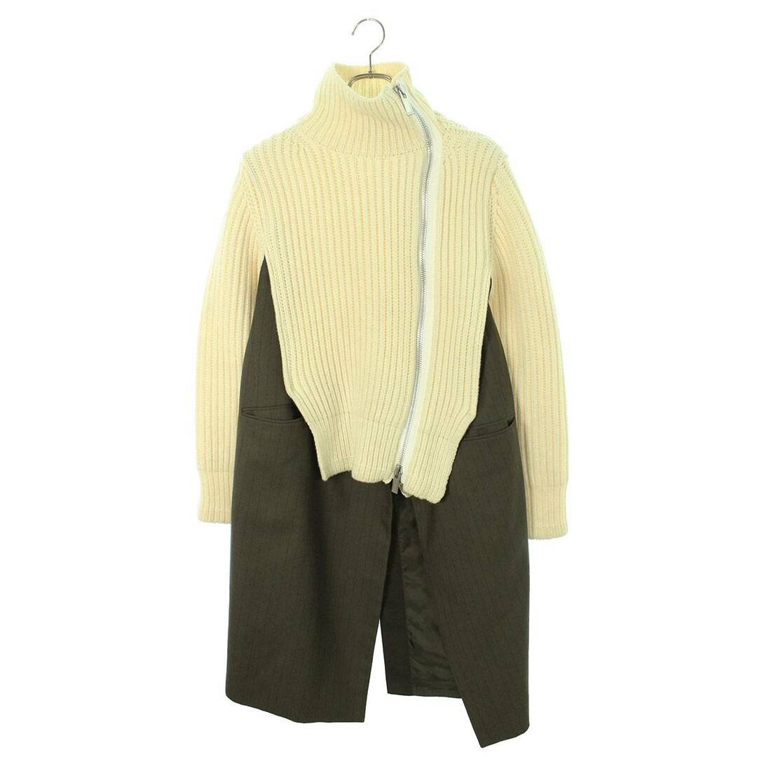 sacai(サカイ)のサカイ  22-06337 ストライプシャツ切替長袖ニットコート メンズ 1 メンズのジャケット/アウター(その他)の商品写真