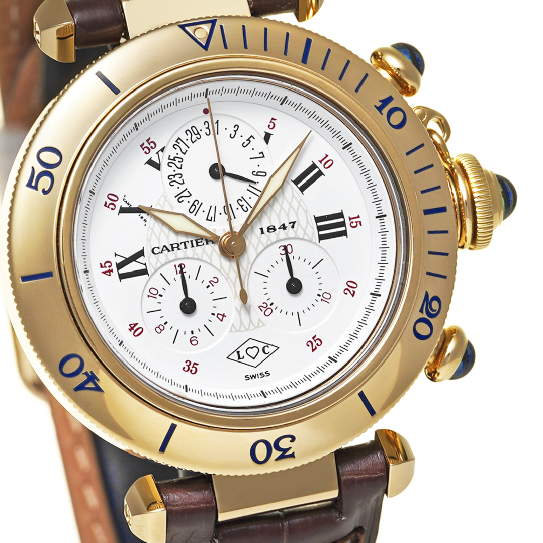 Cartier(カルティエ)のパシャ クロノリフレックス Ref.W30X7851 中古品 メンズ 腕時計 メンズの時計(腕時計(アナログ))の商品写真