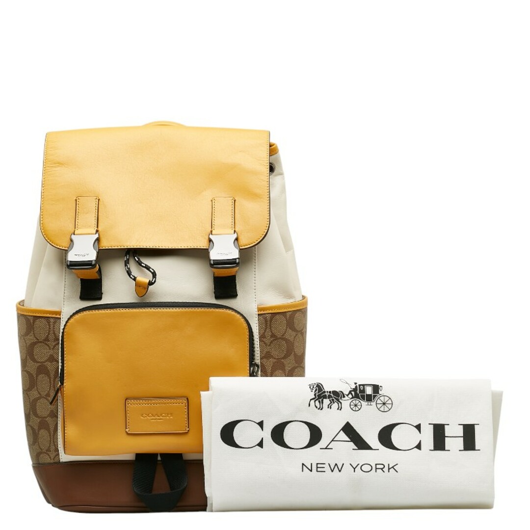 COACH(コーチ)のコーチ シグネチャー トラック バックパック カラーブロック リュック CC355 PVC メンズ COACH 【1-0139540】 メンズのバッグ(バッグパック/リュック)の商品写真