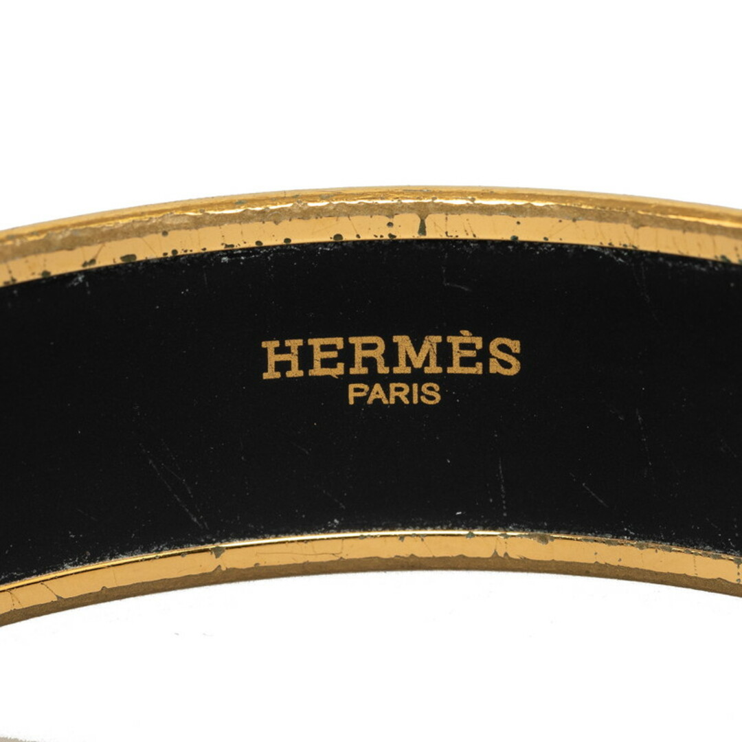 Hermes(エルメス)の美品 エルメス エマイユGM ロゴ 七宝焼き バングル メッキ レディース HERMES 【1-0140342】 レディースのアクセサリー(ブレスレット/バングル)の商品写真