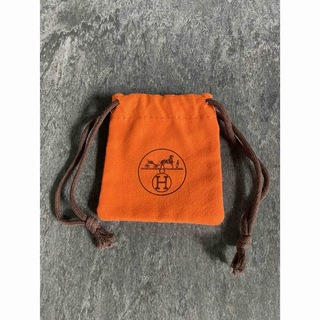 エルメス(Hermes)のエルメス　巾着保存袋　オレンジ①(ショップ袋)