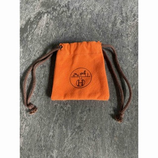 エルメス(Hermes)のエルメス　巾着保存袋　オレンジ②(ショップ袋)