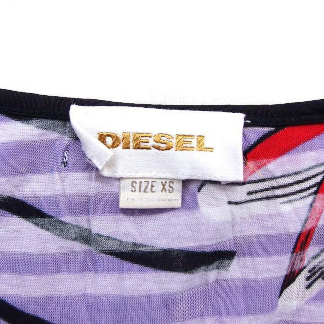 DIESEL(ディーゼル)のディーゼル 国内正規品 ワンピース タイト ミニ ボーダー 透け感 ノースリーブ レディースのワンピース(ミニワンピース)の商品写真