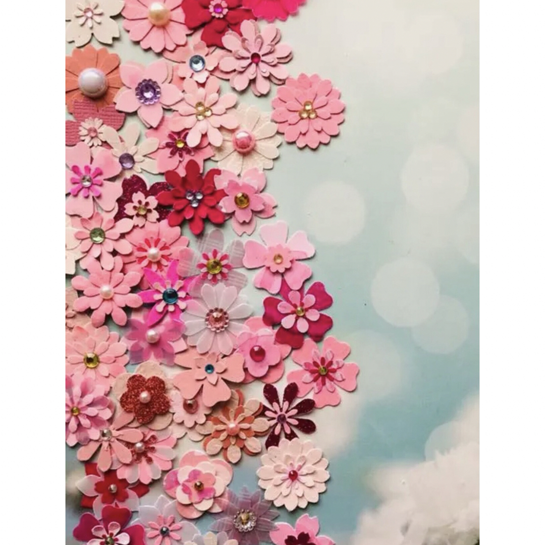 【嬉しい2サイズ】ピンク系ペーパーフラワー ハンドメイドの素材/材料(各種パーツ)の商品写真