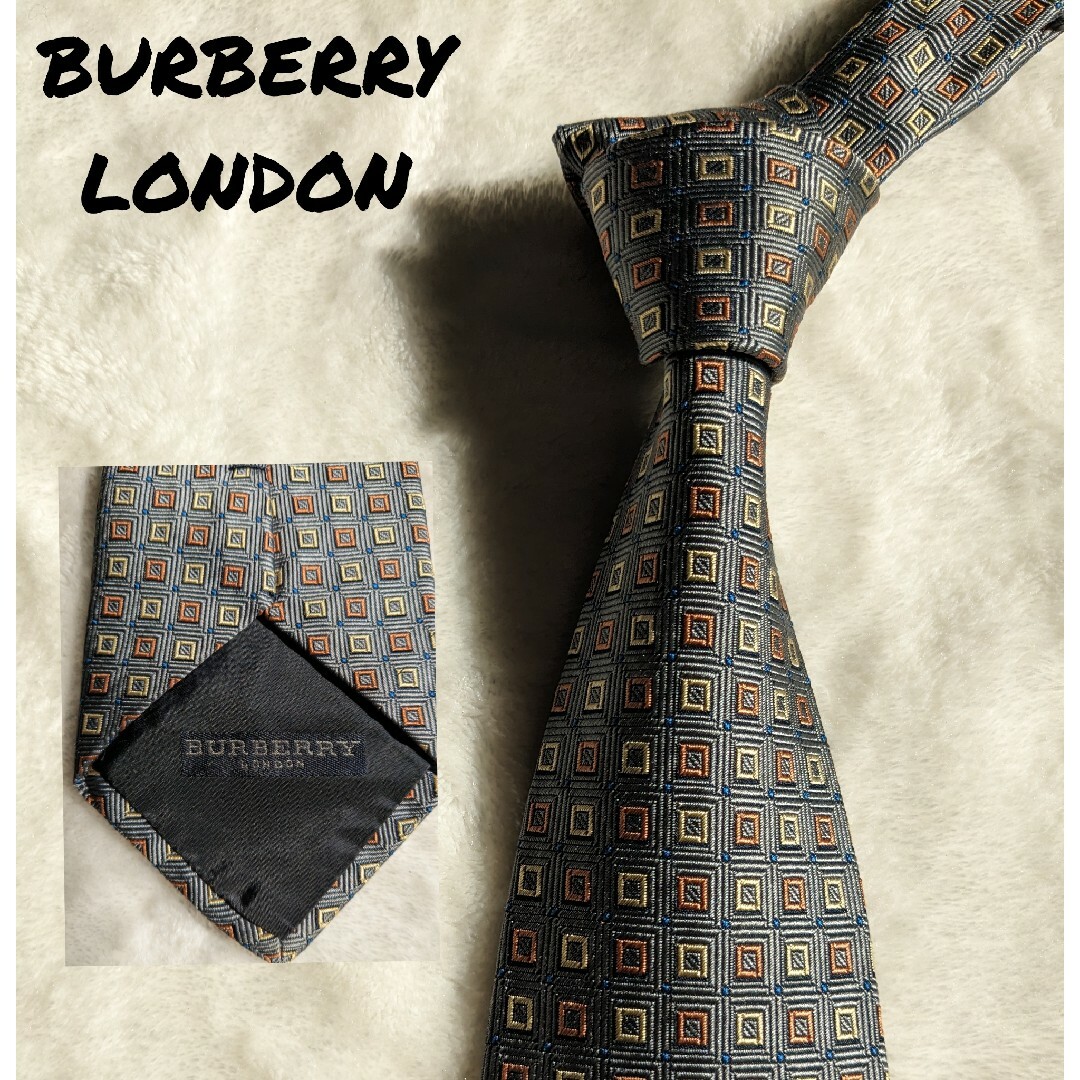 BURBERRY(バーバリー)の【美品】BURBERRY LONDON　バーバリー　ネクタイ　シルク100％ メンズのファッション小物(ネクタイ)の商品写真