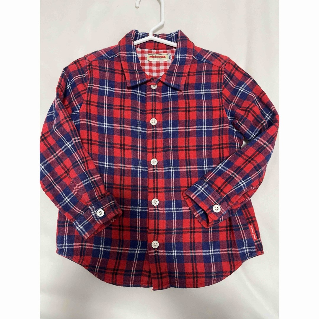 mikihouse(ミキハウス)のミキハウス　ネルシャツ　100 キッズ/ベビー/マタニティのキッズ服男の子用(90cm~)(その他)の商品写真