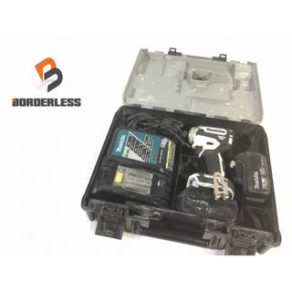 マキタ(Makita)の☆中古品☆makita マキタ 18V 充電式インパクトドライバ TD171D 白/ホワイト バッテリー2個(18V 5.0Ah) 充電器 ケース付き 87221(工具)