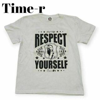【Time-R】半そでプリントTシャツ　白　160　レディース　こども(Tシャツ(半袖/袖なし))