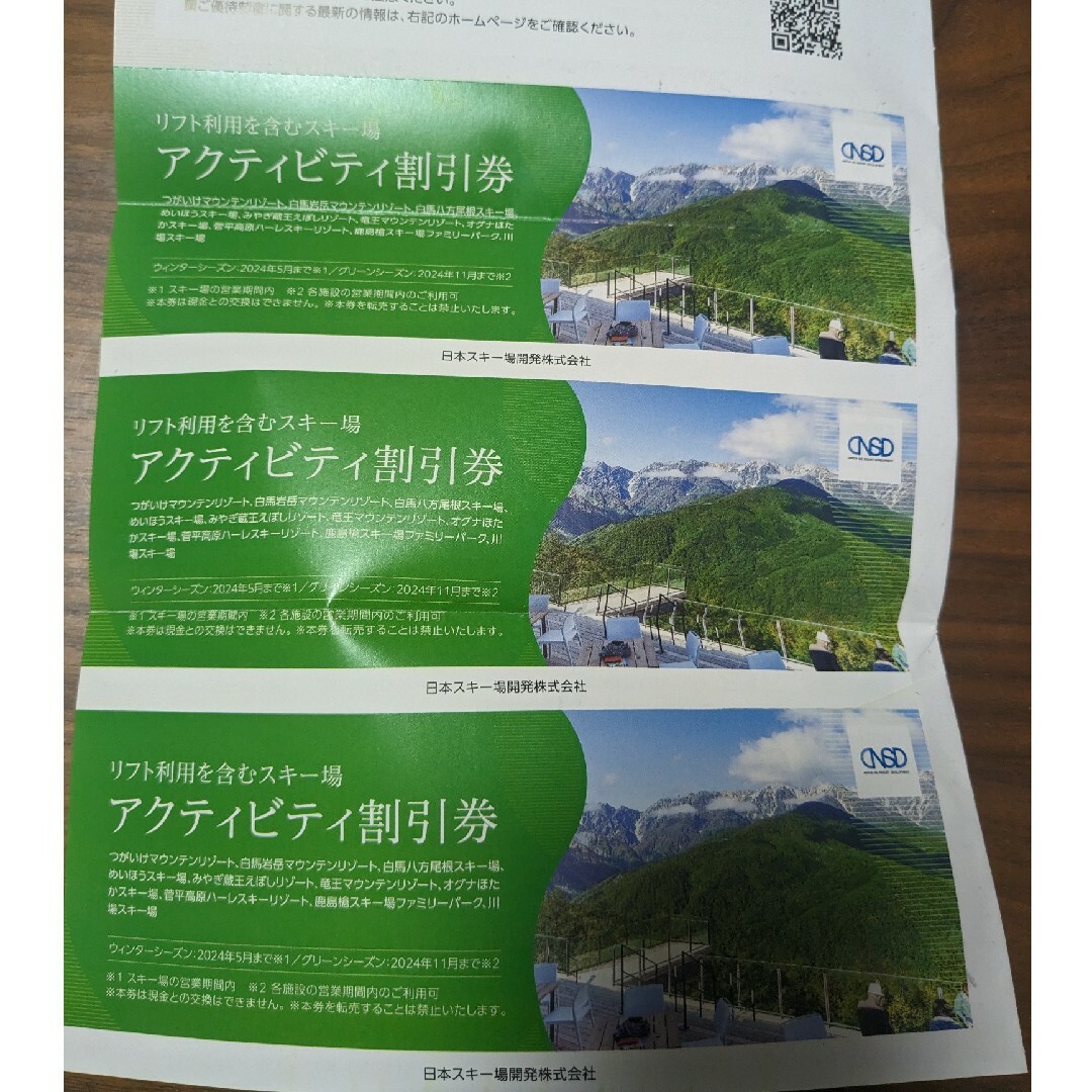 日本駐車場開発株主優待券　3枚【最新】 チケットの優待券/割引券(その他)の商品写真