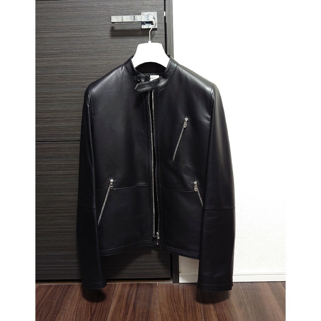 Hermes(エルメス)の定価230万 顧客限定 エルメス レザージャケット 46 ブラック 黒 バッグ メンズのジャケット/アウター(ライダースジャケット)の商品写真