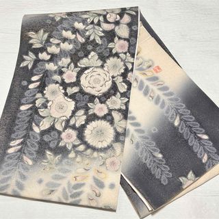 逸品　袋帯　未使用　【作家物　辻が花　絞り　金糸　手描き】(帯)