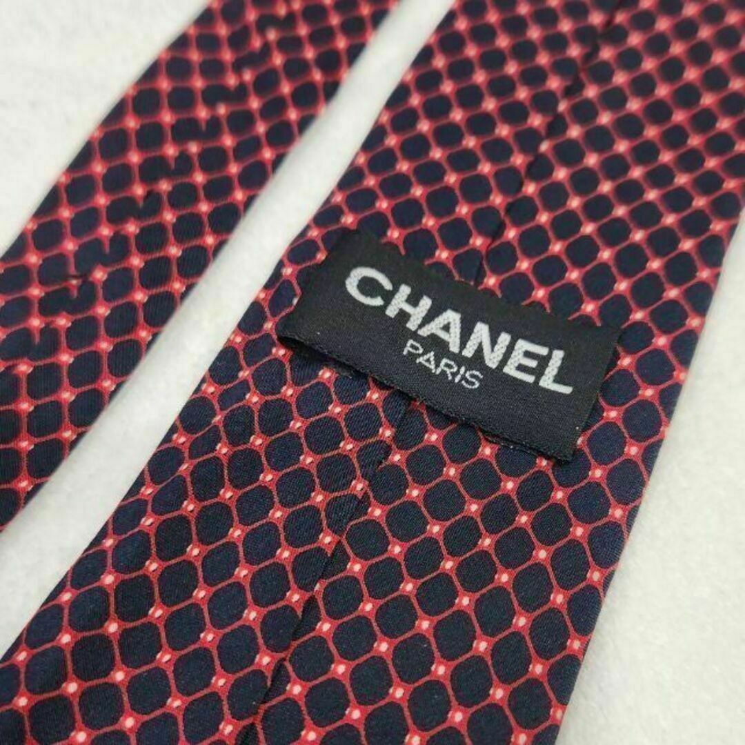 CHANEL(シャネル)の【CHANEL】ハイブランドネクタイ★黒赤★シルク★フランス★メンズ★小物 メンズのファッション小物(ネクタイ)の商品写真