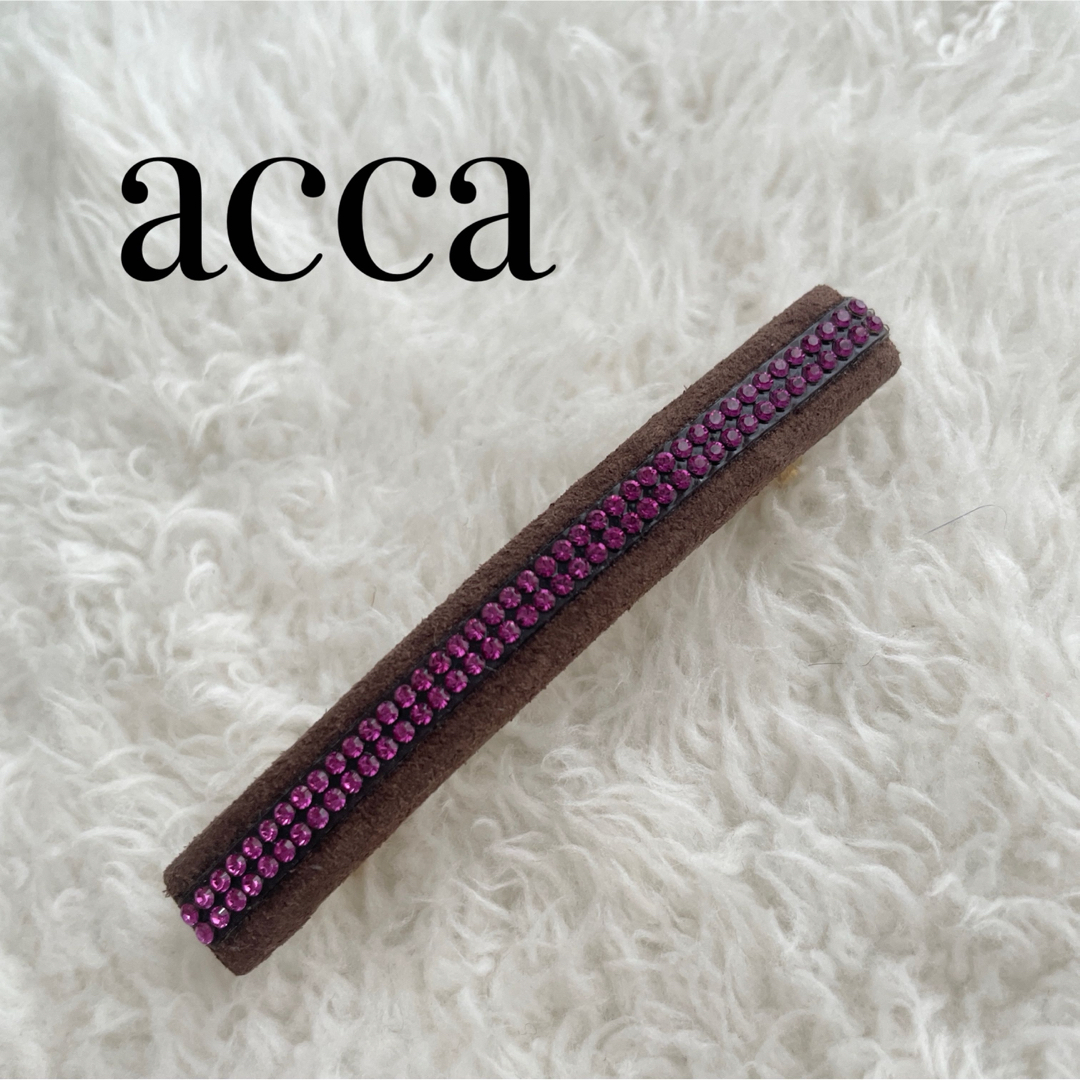 acca(アッカ)のACCA ピンク スワロフスキー バレッタ レディースのヘアアクセサリー(バレッタ/ヘアクリップ)の商品写真
