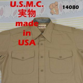 ミリタリー(MILITARY)の米軍 支給品 70’ｓ シャツ 14080c USA製 実物 ビンテージ 80(シャツ)