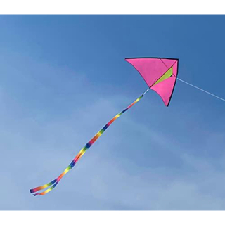 三角凧　凧糸とハンドル付き 収納バッグセット　ピンク(その他)