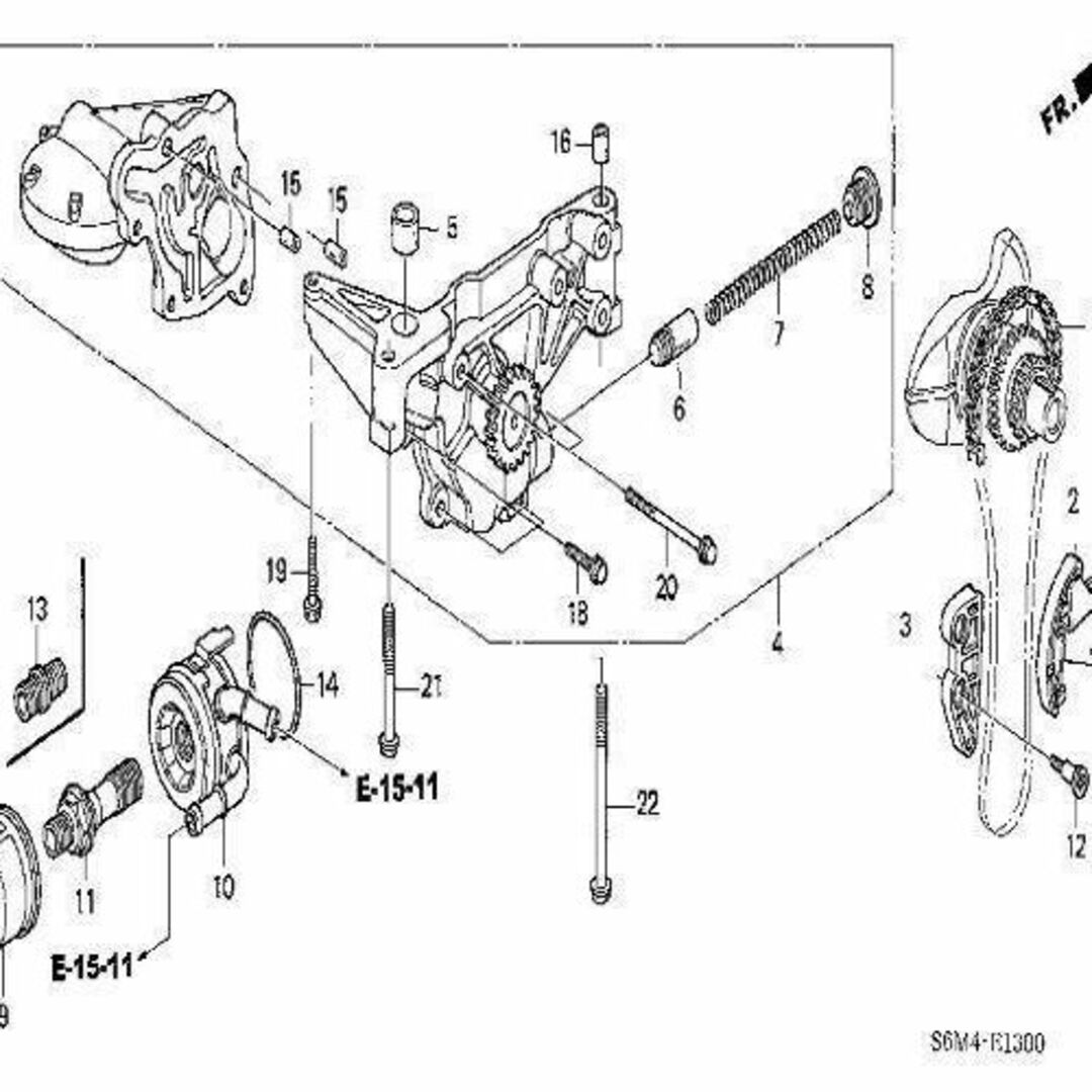 ホンダ(ホンダ)のホンダ ABA-DC5 インテグラ ポンプASSY オイル  メーカー純正品 自動車/バイクの自動車(車種別パーツ)の商品写真