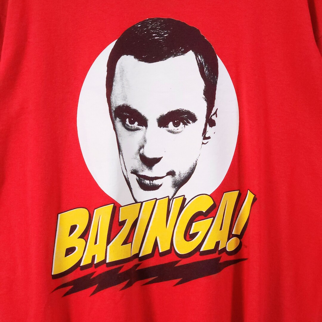 American Apparel(アメリカンアパレル)のビッグバンセオリー Tシャツ M レッド BAZINGA!   メンズのトップス(Tシャツ/カットソー(半袖/袖なし))の商品写真