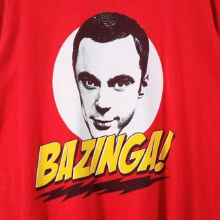 アメリカンアパレル(American Apparel)のビッグバンセオリー Tシャツ M レッド BAZINGA!  (Tシャツ/カットソー(半袖/袖なし))