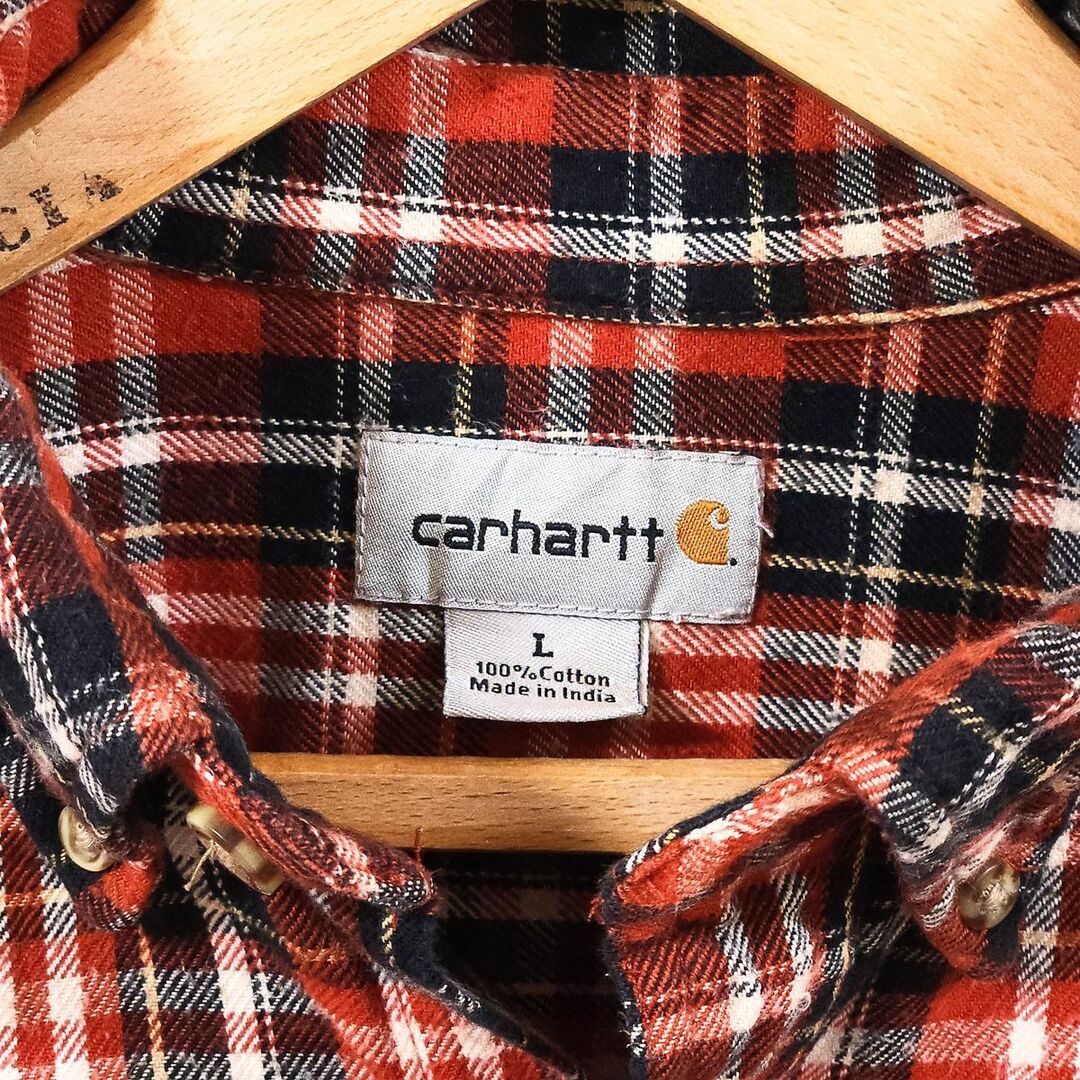 carhartt(カーハート)のカーハート ネルシャツ L チェック 赤 ビッグシルエット 冬コーデ メンズのトップス(シャツ)の商品写真