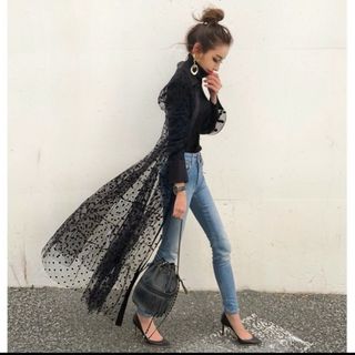 ザラ(ZARA)の【新品!!】ZARA　チュール　ワンピース　ドット(ロングワンピース/マキシワンピース)